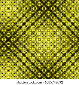 Abstract Thai pattern design yellow gold color