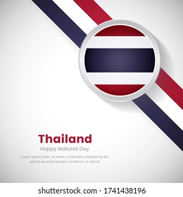 Abstract Thailand flag on circle. National day of Thailand country with classic background