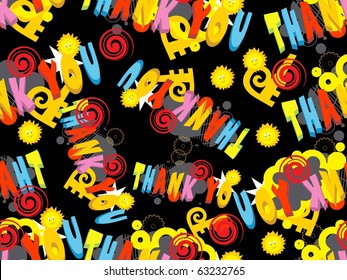fondo de agradecimiento abstracto, ilustración vectorial