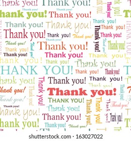 Abstract thank you seamless background, vector illustration 