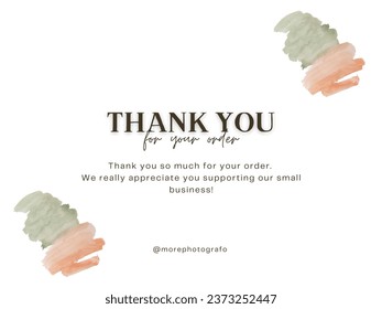 Abstract Thank You for Your Order