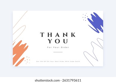 abstract thankyou for your order template vector