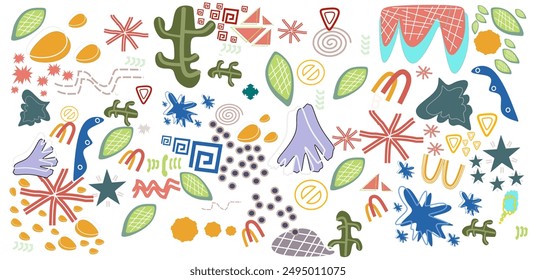 Abstract theme elements and objects. Abstract object background with a floral theme