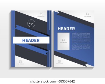 Abstract Theme with Image in Business Brochure Design Template Vector.  
