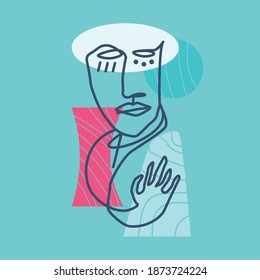 An abstract themed image. A vector illustration