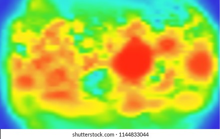 Abstract Thermal Map. Graphical Representation Of Data. Vector Illustration