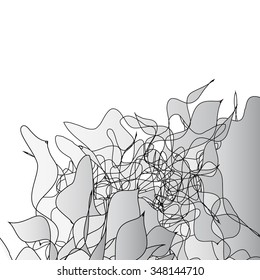 Abstract thickets on a white background, vector illustration