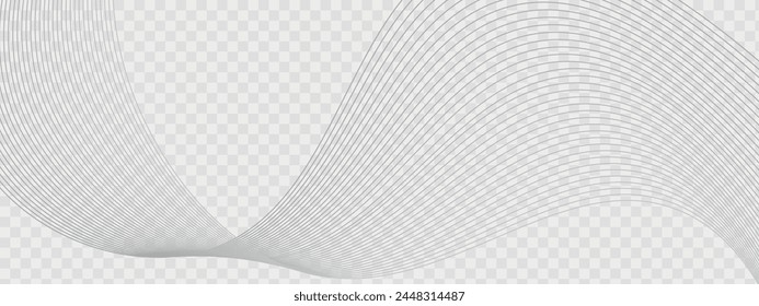 Abstract thin colorful lines on a white background. Colorful blend wavy lines on transparent background, Modern colorful flowing wave lines and glowing moving lines