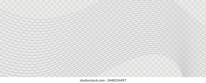 Abstract thin colorful lines on a white background. Colorful blend wavy lines on transparent background, Modern colorful flowing wave lines and glowing moving lines