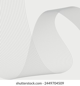 Abstractas líneas delgadas de colores sobre un fondo blanco. Líneas onduladas de la mezcla colorida sobre fondo transparente, líneas onduladas coloridas modernas que fluyen y líneas móviles brillantes