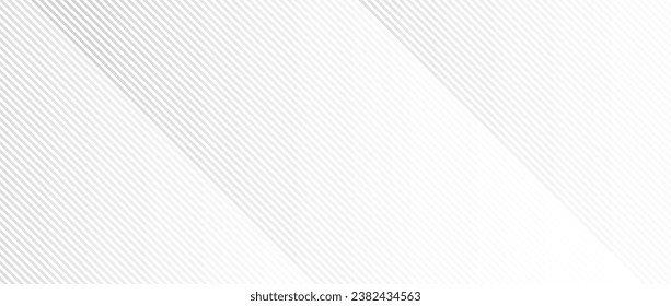 Abstract thin diagonal lines background. Slanted parallel grey stripes wallpaper. Vector silver skew geometric template for banner, poster, presentation, brochure, print, flyer, card, cover, booklet