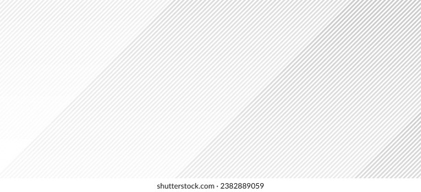 Abstract thin diagonal lines background. Slanted parallel grey stripes wallpaper. Vector light silver skew geometric template for banner, poster, presentation, brochure, print, flyer, card, cover