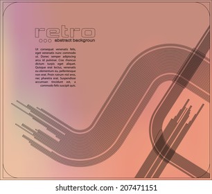 abstract thin line background with blur background