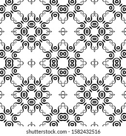Abstract thin line curly seamless pattern. Linear ornamental geometric background. Wrapping paper. Vector illustration.             