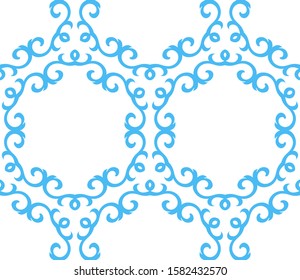 Abstract thin line curly seamless pattern. Linear ornamental geometric background. Wrapping paper. Vector illustration.             