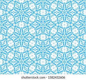 Abstract thin line curly seamless pattern. Linear ornamental geometric background. Wrapping paper. Vector illustration.             