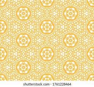 Abstract thin line curly seamless pattern. Linear ornamental geometric background. Wrapping paper. Vector illustration.              