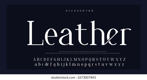 Abstract thin line font alphabet. Minimal modern fonts and numbers. Typography typeface uppercase lowercase and number. vector illustration