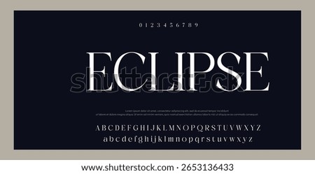 Abstract thin line font alphabet. Minimal modern fonts and numbers. Typography typeface uppercase lowercase and number. vector illustration