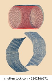 Abstract thin line pattern. Vibrant moire background.