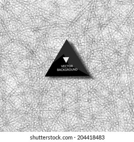 abstract thin line polygonal triangle, light background