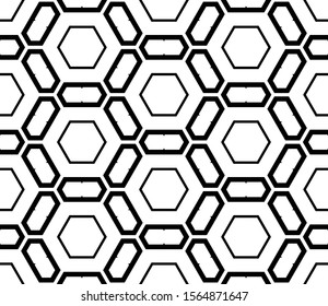 Abstract thin line seamless pattern. Linear ornamental geometric background. Wrapping paper. Vector illustration.         