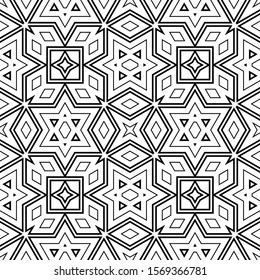 Abstract thin line seamless pattern. Linear ornamental geometric background. Wrapping paper. Vector illustration.          