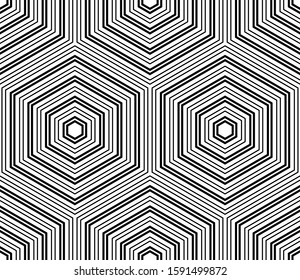 Abstract thin line seamless pattern. Linear ornamental geometric background. Wrapping paper. Vector illustration.             