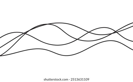 Abstrato Linha fina ondulada, padrão de linhas de onda curva, listras onduladas pretas e brancas.Ilusão óptica zigue-zague lines.Geometric style in op art.