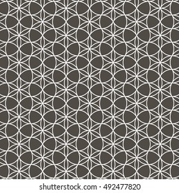 Abstract thin linear petal flower. Vector pattern