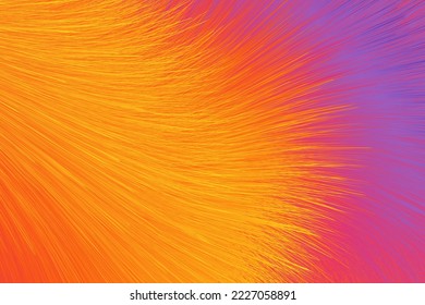Abstract thin lines colorful vibrant  high energy rays yellow purple red fuchsia orange life flow artistic color product background light glow 