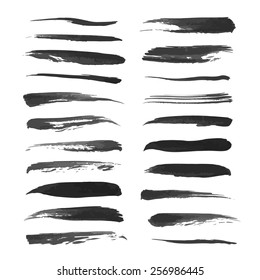Abstract thin strokes black ink on a white background