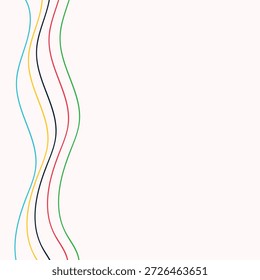 Líneas onduladas delgadas Abstractas sobre un fondo blanco. Para Elementos de Diseño web.