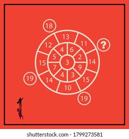 Abstract thinking challenge for social networks. Vector