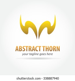 abstract thorn vector logo design template