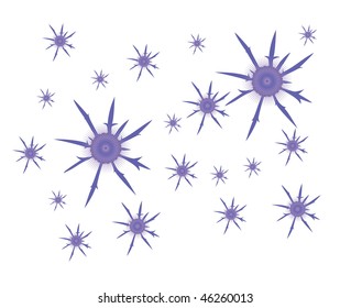 Abstract Thorny Vector Floral background