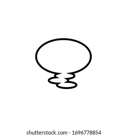 Abstract thought on a white background, vector illustration