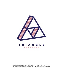 Abstract three 3d triangle logo design vector for your brand or business