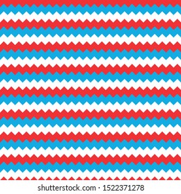 Abstract three color seamless background chevron pattern. Vector illustration.