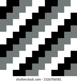 Abstract three color seamless background chevron pattern. Vector illustration.