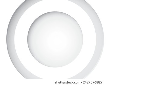 Abstract three dimension circle frame paper cut style vector illustration have blank space.