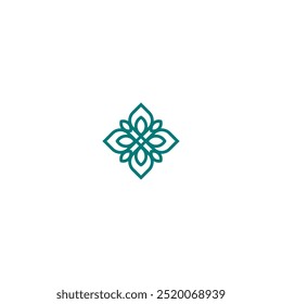 Abstract three leaf logo. leaf icon dynamic green color for elegant brand