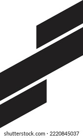 Resumen de la ilustración del logotipo de tres líneas en un estilo moderno y mínimo aislado en el fondo