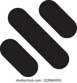 Abstract three lines logo illustration in trendy and minimal style isolated on background