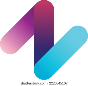 Resumen de la ilustración del logotipo de tres líneas en un estilo moderno y mínimo aislado en el fondo