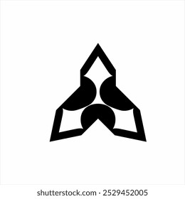 Abstract three spears logo design.