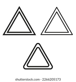 Abstract three triangles icon. Vector illustration.