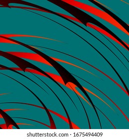 Abstract three-dimensional geometric background. twisted lines in motion. the drawing of the graphics parts