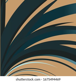 Abstract three-dimensional geometric background. twisted lines in motion. the drawing of the graphics parts