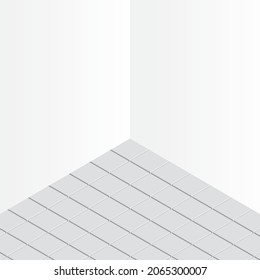 Abstract three-dimensional porcelain room design.